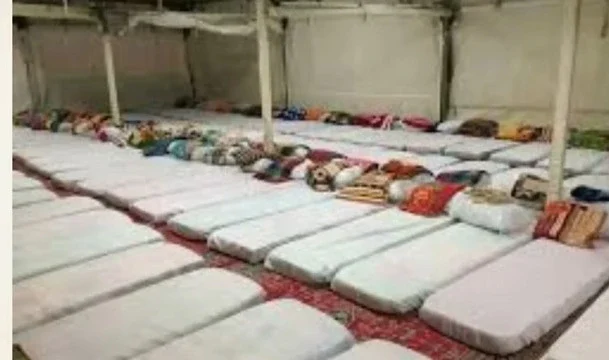 Mattresses in Rows in Mina