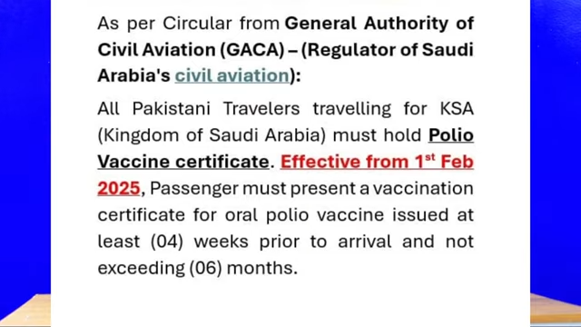 Notification by Civil Authority Saudi Arabia